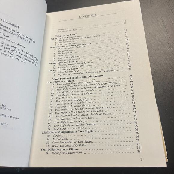 Vintage "You and the Law" Reader's Digest (1971, Hardcover) w Dust Jacket - Picture 5 of 6